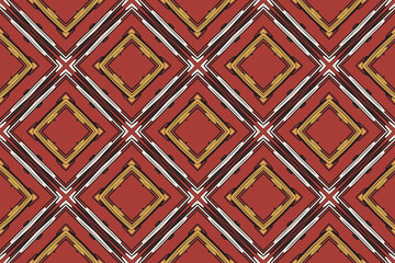 Ornament Mexican, Mexico Flowers, Traditional Ethnic Ikat, Aztec Abstract Vector Pattern, Seamless Pattern in Tribal, Folk Embroidery and Mexican Style.