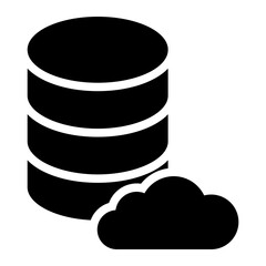 cloud computing glyph icon