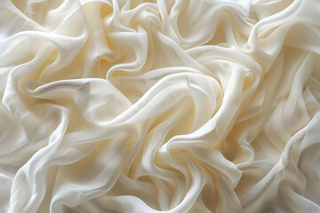 Creamy White Sheer Fabric Texture - Illustration