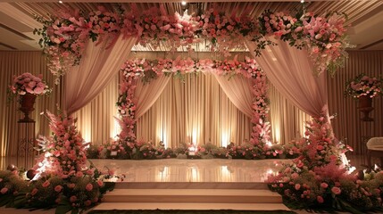 Lavish Indoor Wedding Arch A Floral Extravaganza
