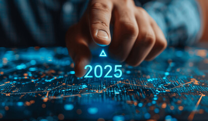 Naklejka premium Business Growth Strategy for 2025 Including Financial Solutions and Market Analysis