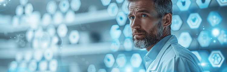 Futuristic Medical Team Collaboration: Doctors, Nurses, and Researchers Utilizing Advanced Technology in Healthcare and Hospital Settings