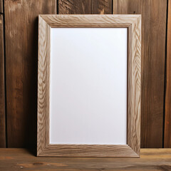 Fototapeta premium wooden photo frame