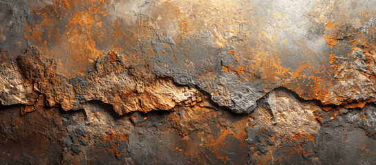 Brown and Orange Textured Wall Background with Natural Rock Texture, Earthy Tones, Distressed Grunge Paint, Vintage Concrete Stucco, Rustic Antique Chocolate Wall