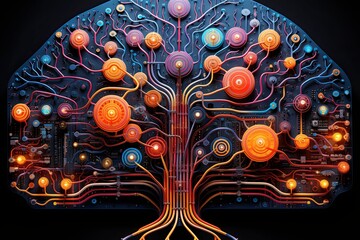 Neural network, visualization, human brain, analog, intricate, detailed, complexity, visual representation, background, cognitive processes, artificial intelligence, machine learning, data processing