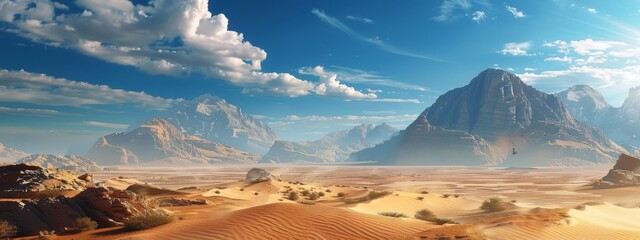 beautiful canyon desert landscape scenic view. ultrawide 21:9 banner wallpaper background for desktop, ads, print, web design, sites
