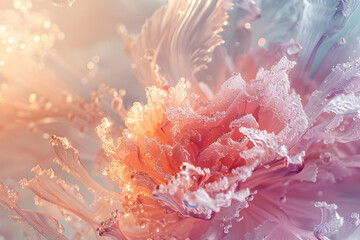 Abstract Flower with Delicate Petals