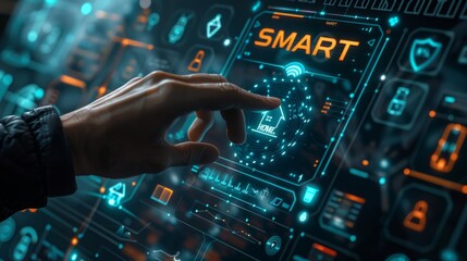 Futuristic Integration: Smart Home Technology and Automation Concept