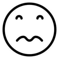 worried face icon 