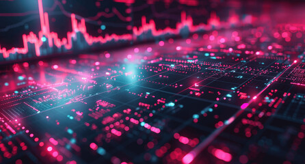 Fototapeta premium Stock Market Growth Arrow Financial Chart Analysis Investment Trading Indicators Business Exchange Graphs