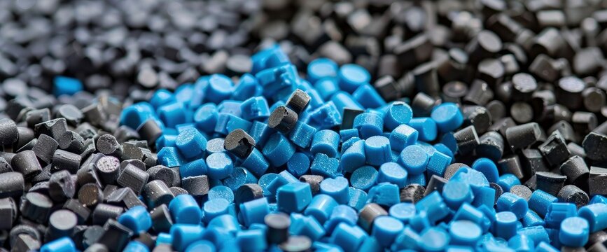The plastic granules polymeric of blue and grey dye, dye for plastics in granules