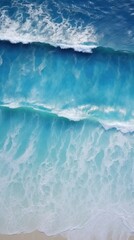 Blue ocean wave nature outdoors beach.