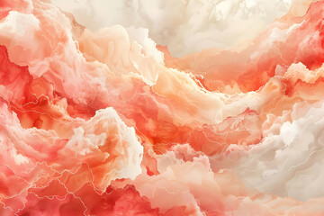 Abstract Background - Swirling Peach and Coral Colors