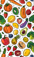 cartoon 2d illustrator doodle pattern, cute pattern in graphic seamless pattern
