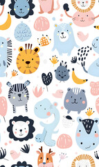 cartoon 2d illustrator doodle pattern, cute pattern in graphic seamless pattern