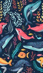 cartoon 2d illustrator doodle pattern, cute pattern in graphic seamless pattern