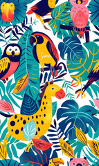 cartoon 2d illustrator doodle pattern, cute pattern in graphic seamless pattern