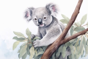 Obraz premium Koala wildlife sitting mammal.