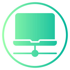 laptop network gradient icon
