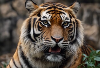 wildlife tigris animal cat sumatrae predator carnivore beautiful felino panthera tiger zoo wild portrait angry sumatran nature