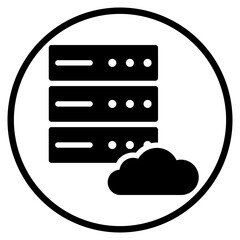 cloud computing glyph icon