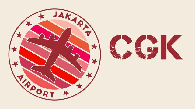 Soekarno-Hatta Airport Jakarta intro video. Jakarta airport information animation. Powerful 4k video.