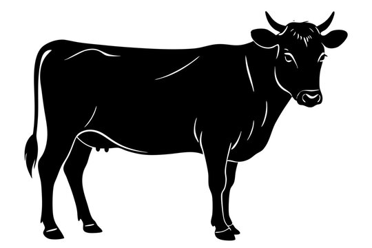 recommend clip art: 
                    
                    cow silhouette, cow line art vector illustration, Collection of black cow design
                    
                    
                    
