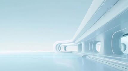 Architectural marvel, futuristic decor design, flat design illustration