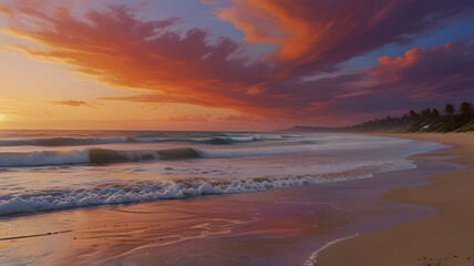 Obraz premium sunset over the sea