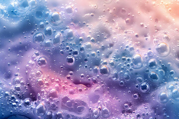 Abstract Background with Bubbles in Purple and Blue