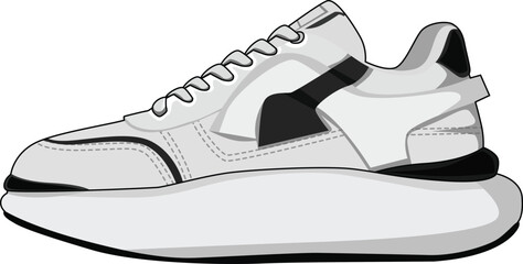 Vector sneakers shoes for training, running shoe vector illustration. Sport shoes , isolated