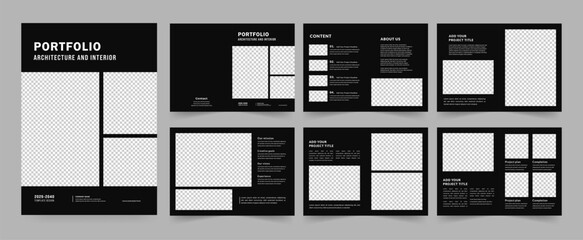 Architecture interior portfolio template, Use for architecture portfolio, interior portfolio, business portfolio.