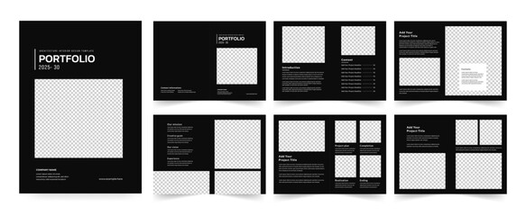 Architecture portfolio design, House interior or real estate portfolio layout design