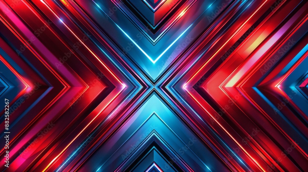 Aufkleber abstract futuristic digital technology background featuring 3d rendering, showcasing innovative virt