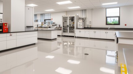 High-tech engineering lab, a mix of advanced machinery and production equipment, showcasing cutting-edge technology and innovation in action