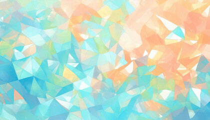 キラキラ輝く宝石のようなブルーとオレンジのグラデーション背景イラスト