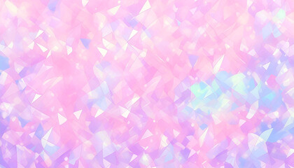 キラキラ輝くクリスタルのようなピンクと紫のグラデーション背景イラスト