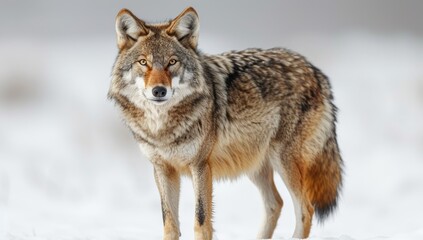 Naklejka premium Gray Wolf in Winter Landscape