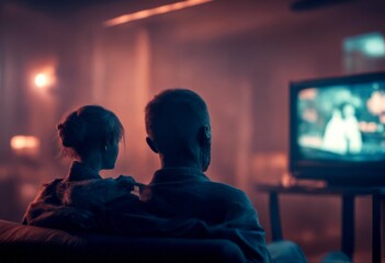 concept people zombie watching tv ai generative adult background black brain business communication control