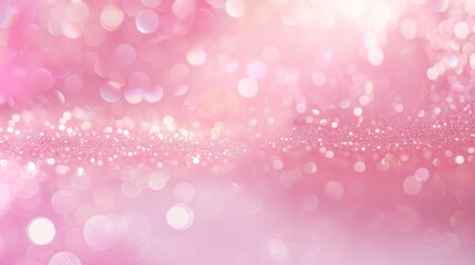 Pink Sparkle Background with Bokeh Lights