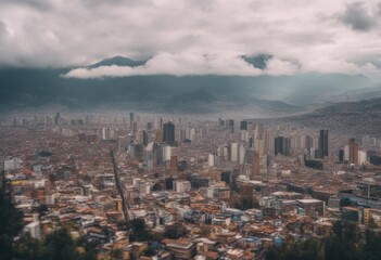 Fototapeta premium in old street bogota located church nature colombia building america beautiful urban south landscape citylandscape city