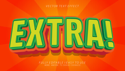 Obraz premium extra 3d editable vector text effect. trendy style text effect