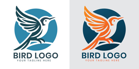 Bird logo design template vector file
