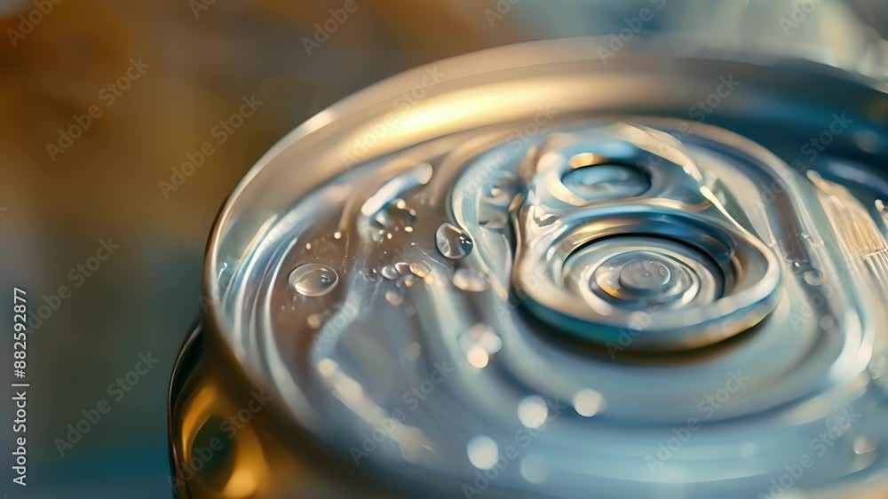 Poster macro shot of the ting wheel responsible for creating the clean and precise edge on the lid of a can