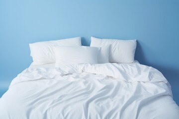 Bed furniture blanket pillow.