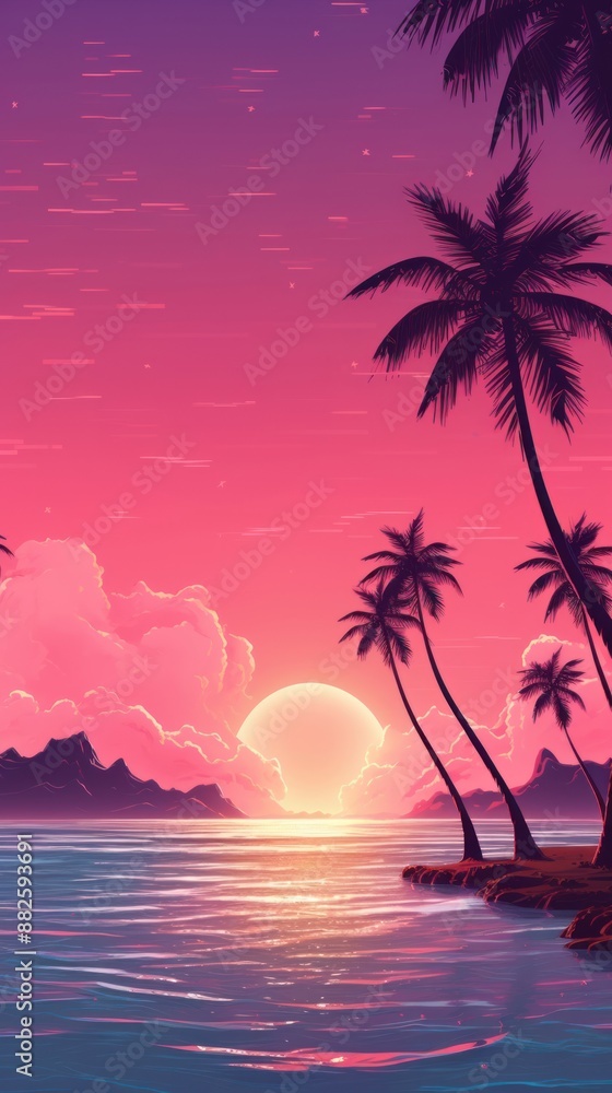 Sticker aesthetic sunset wallpaper landscape outdoors nature.