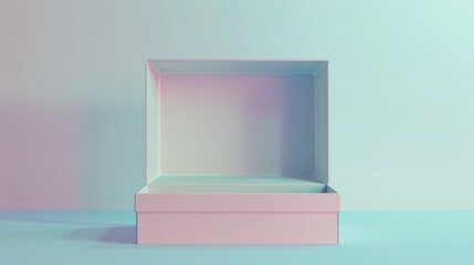 Shoes empty box, pastel colors