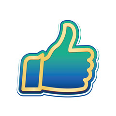Blue thumb icon