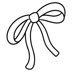 bow with ribbon birthday gift illustration