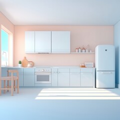 Kitchen refrigerator appliance furniture.